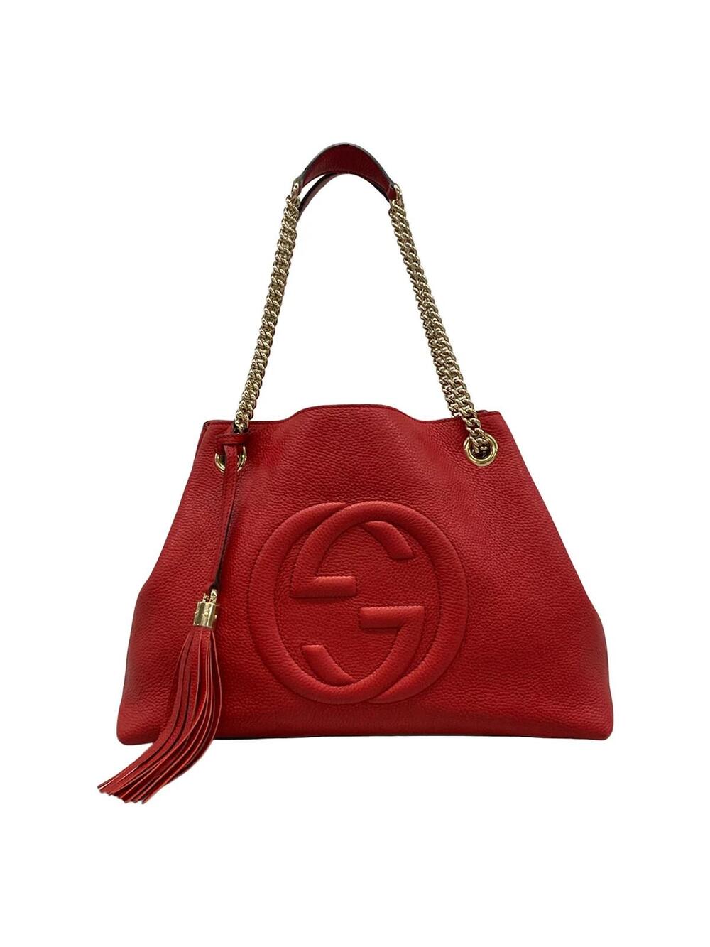 Gucci Soho Red Gold Leather Shoulder #306305G93B
